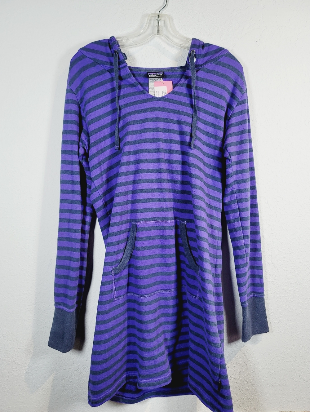 Patagonia Purple and Blue Striped Women's Sweater Dress, Size Medium